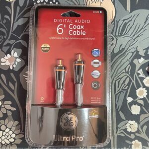 GE Ultra Pro 6' FT Subwoofer Cable Gold Plated Audio Cable